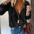 Veronica | Women's Lace Crochet Boho Blouse with Bell Sleeves