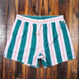 Ben | Men's Striped Swim Shorts with Drawstring Waist