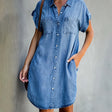 Eunice | Women's Denim Shirt Dress with Pockets