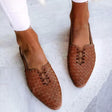 Cordelia | Women's Pointed Toe Woven Leather Mule Sandals