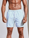 Denver | Men's Stripes Quick-Dry Swim Shorts with Adjustable Drawstring