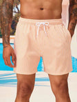 Denver | Men's Stripes Quick-Dry Swim Shorts with Adjustable Drawstring