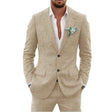 Damian | Men's Tailored Slim-Fit Linen Suit Set