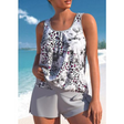 Hilary | Women's Floral Tankini Top & Modest Swim Shorts