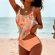 Tammy | Women's Geometric Print Tankini Set with High Waist Bottom