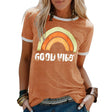 Emery | Women's Short Sleeves Graphic T-Shirt with Contrast Trim