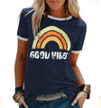 Emery | Women's Short Sleeves Graphic T-Shirt with Contrast Trim